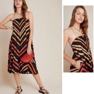Anthropologie Rumi Chevron Slip Dress